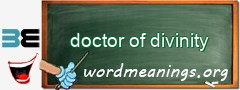 WordMeaning blackboard for doctor of divinity